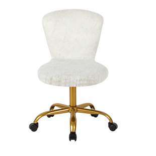 Urban shop faux online fur rolling task chair